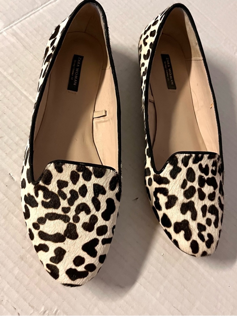 Zara Woman leopard print calf hair loafers 
Spring Summer 2013 size 37